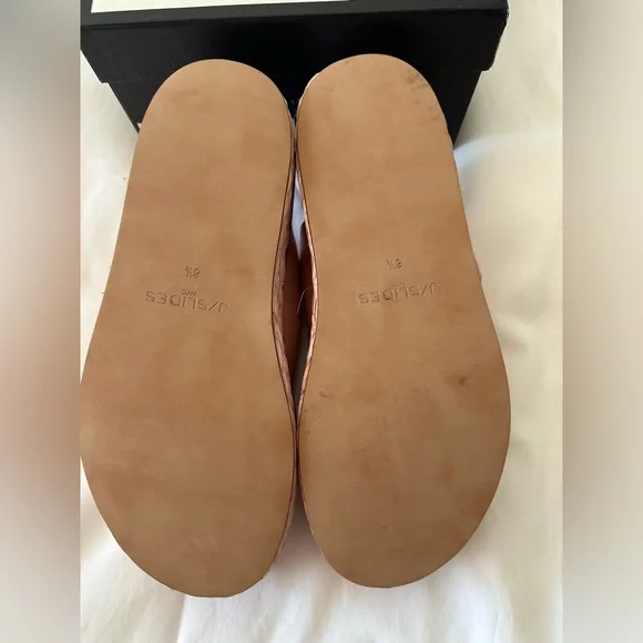 NWT J/SLIDES BONNIE Light Pink Leather Sandal New with box 8.5 - Picture 7 of 14